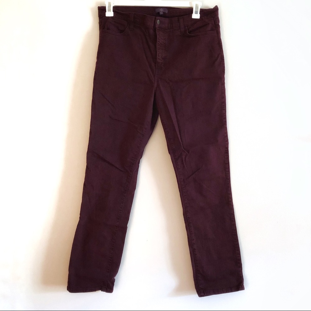 NYDJ Dark Maroon Straight Leg Jeans - sz 14